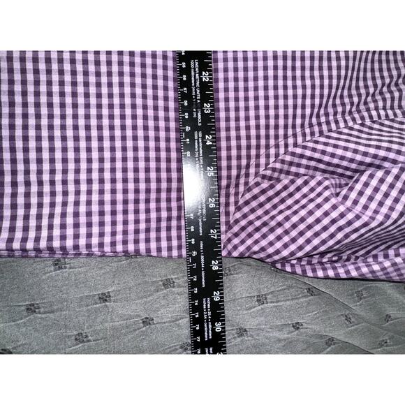 David Donahue Men's XXL Purple Check Long Sleeve Button Up Shirt - Picture 6 of 8